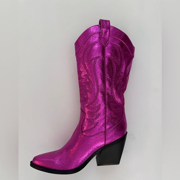 NWOB Nine West Pink Heeled Boots, 6.5 - Picture 12 of 13